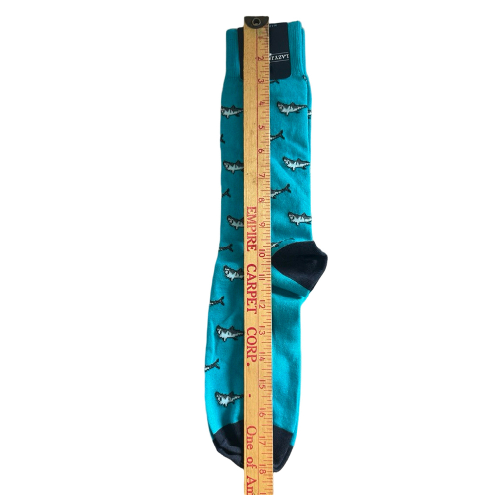 Lazy Jack Press NWT | Mens Shark Week high socks | One Size - Picture 5 of 5